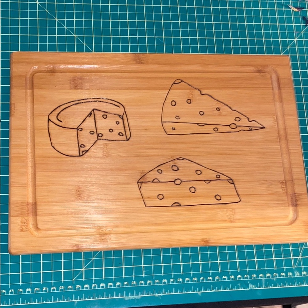 Cheese Engraved Bamboo Cutting Board